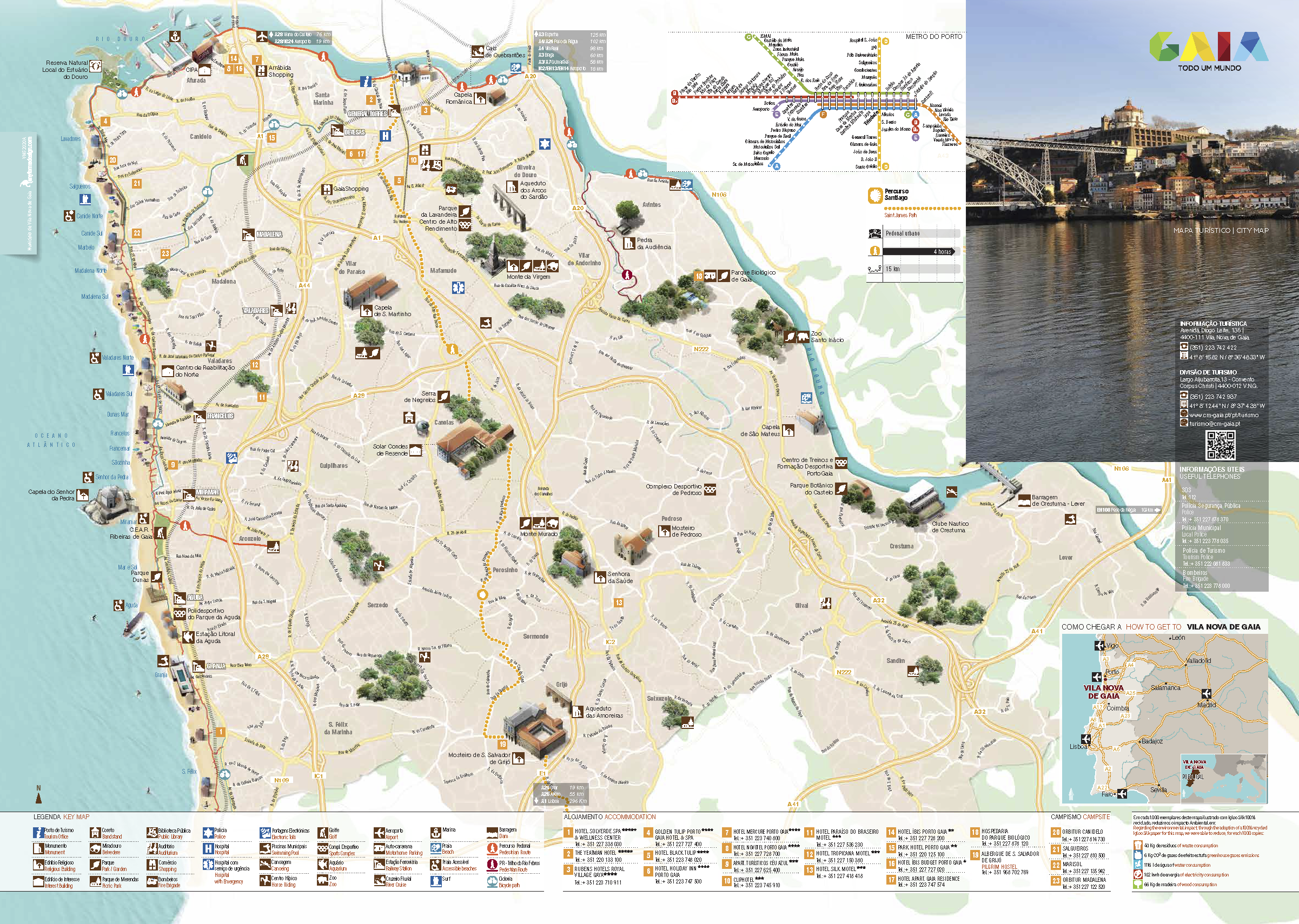 mapa porto gaia Mapa Turístico   Turismo   Câmara Municipal de Gaia